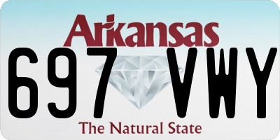 AR license plate 697VWY