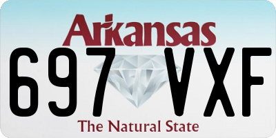 AR license plate 697VXF
