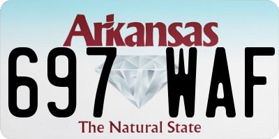 AR license plate 697WAF