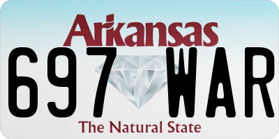 AR license plate 697WAR