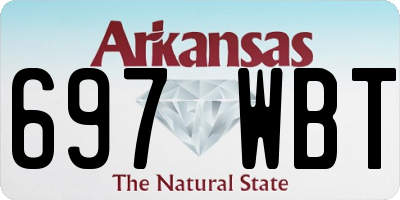 AR license plate 697WBT