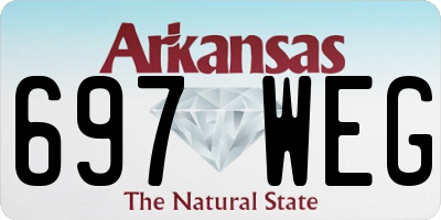 AR license plate 697WEG