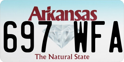 AR license plate 697WFA