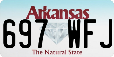 AR license plate 697WFJ