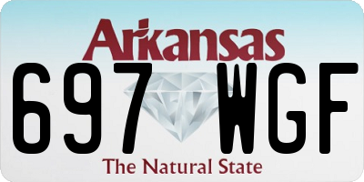 AR license plate 697WGF