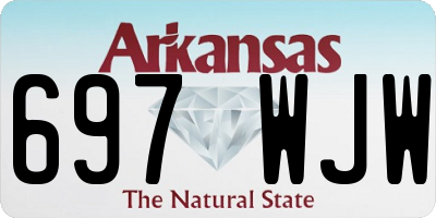 AR license plate 697WJW