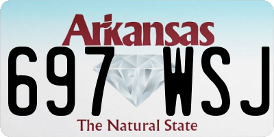 AR license plate 697WSJ