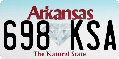 AR license plate 698KSA