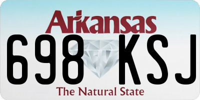 AR license plate 698KSJ