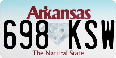 AR license plate 698KSW