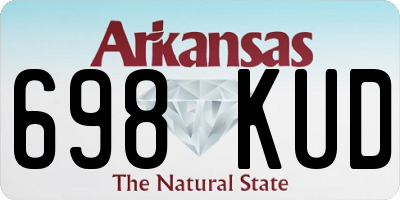 AR license plate 698KUD