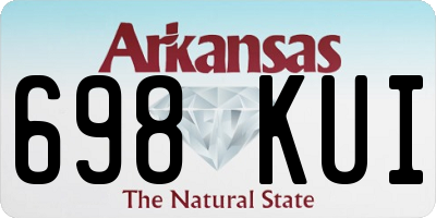 AR license plate 698KUI