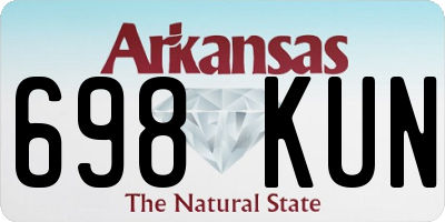 AR license plate 698KUN