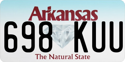 AR license plate 698KUU