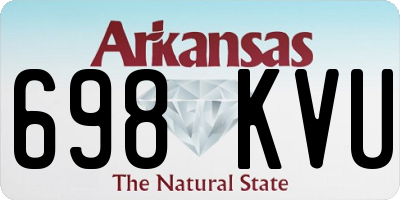 AR license plate 698KVU