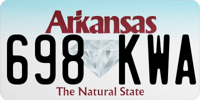 AR license plate 698KWA