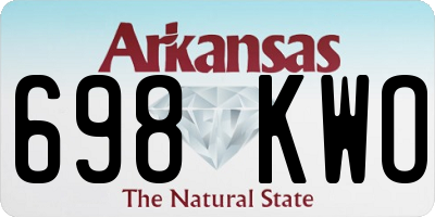AR license plate 698KWO