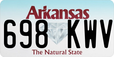 AR license plate 698KWV