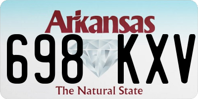 AR license plate 698KXV