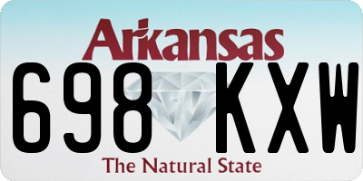 AR license plate 698KXW