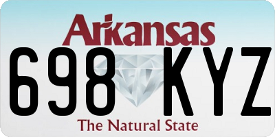 AR license plate 698KYZ
