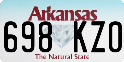 AR license plate 698KZO