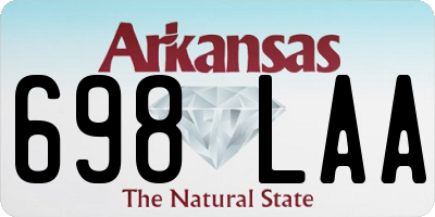 AR license plate 698LAA