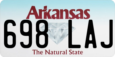 AR license plate 698LAJ