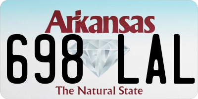AR license plate 698LAL