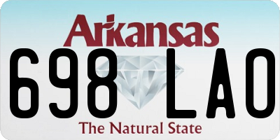AR license plate 698LAO