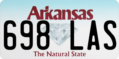 AR license plate 698LAS