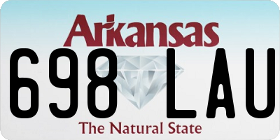 AR license plate 698LAU