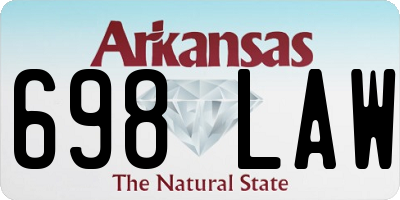 AR license plate 698LAW
