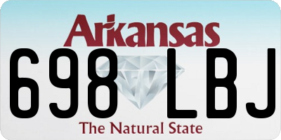 AR license plate 698LBJ