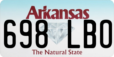 AR license plate 698LBO