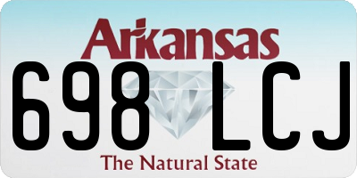 AR license plate 698LCJ