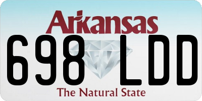 AR license plate 698LDD