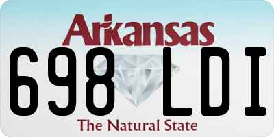 AR license plate 698LDI