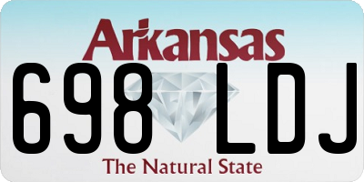 AR license plate 698LDJ