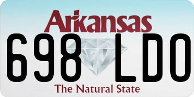 AR license plate 698LDO