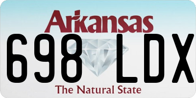 AR license plate 698LDX