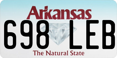AR license plate 698LEB