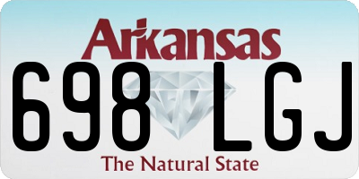 AR license plate 698LGJ
