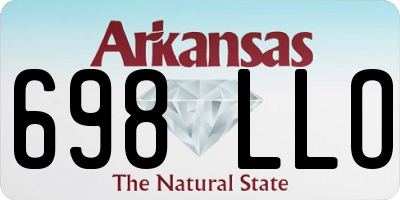 AR license plate 698LLO