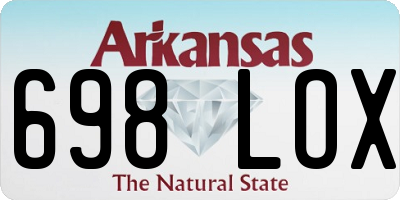 AR license plate 698LOX