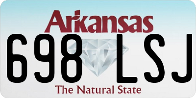 AR license plate 698LSJ