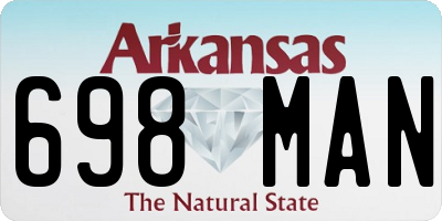 AR license plate 698MAN