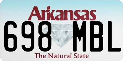 AR license plate 698MBL