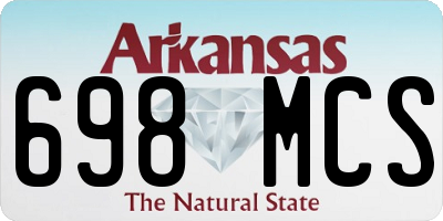 AR license plate 698MCS