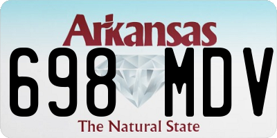 AR license plate 698MDV